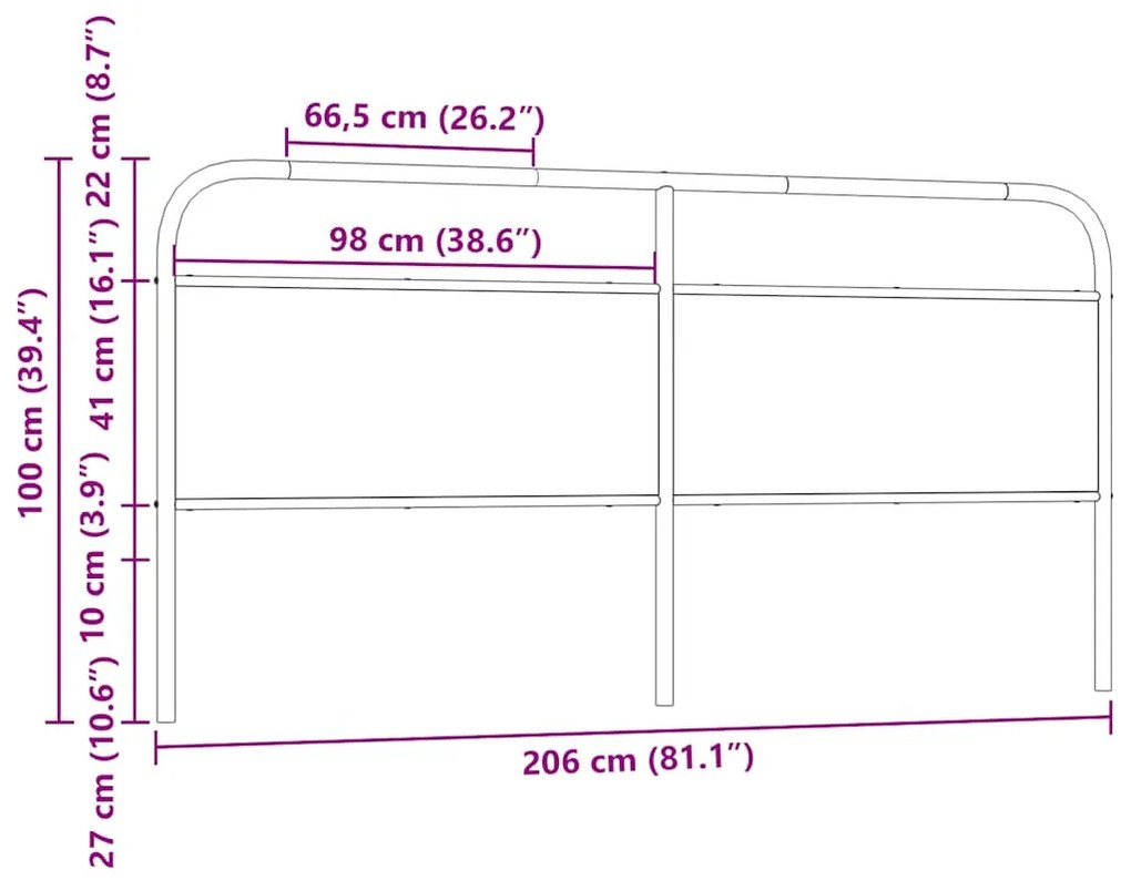 fejtámla füstölt tölgy 200 cm acél és fűrészelt fa