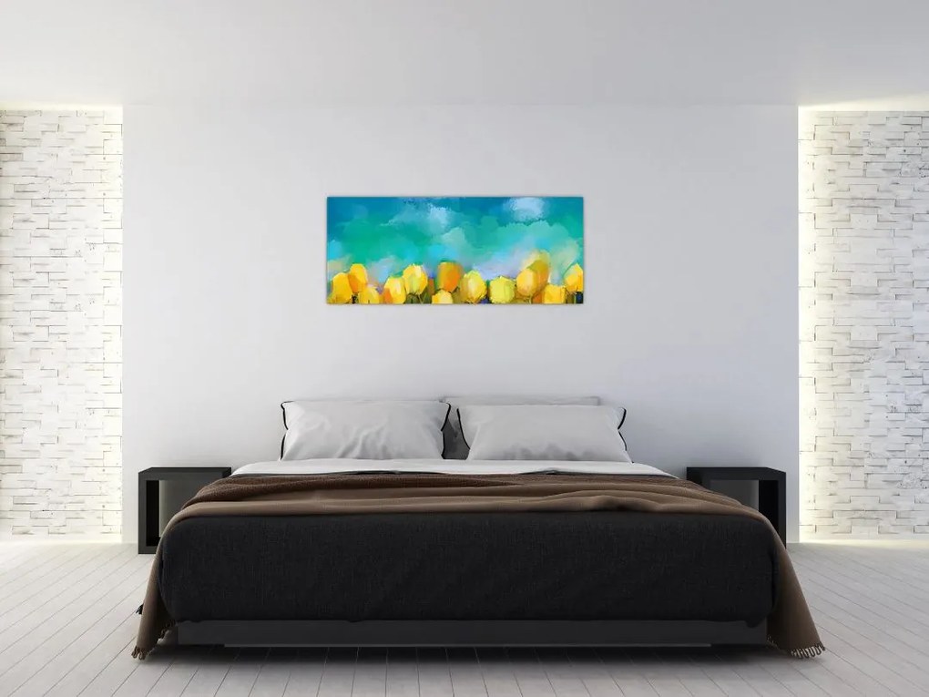 Sárga tulipán képe (120x50 cm)