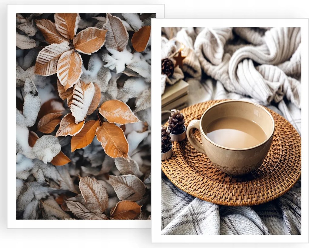 szett 2 kép 30x40 A3 Téli Poszter Karácsonyi Tél Ősz P2344