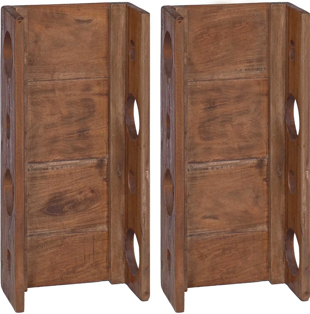 vidaXL Állvány Barna 24 x 13 x 54 cm Tömör Mahagóni Fa