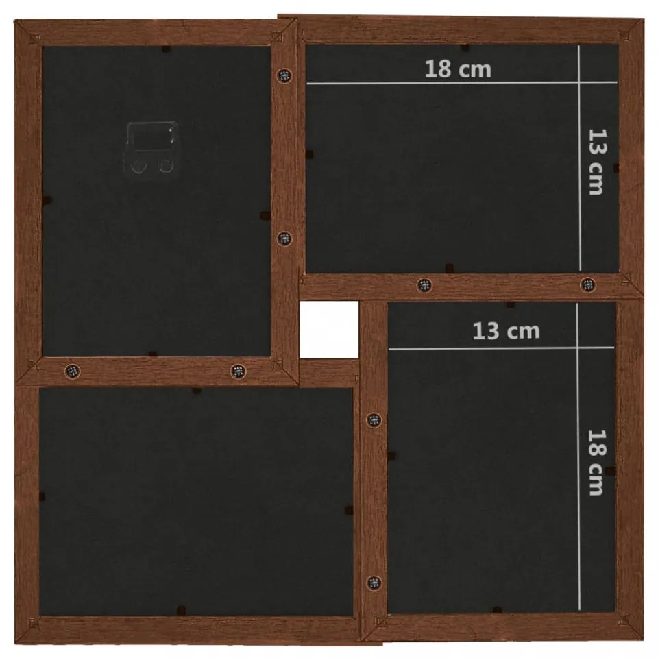 sötétbarna MDF fényképkeretszett 24 db 13 x 18 cm-es képhez