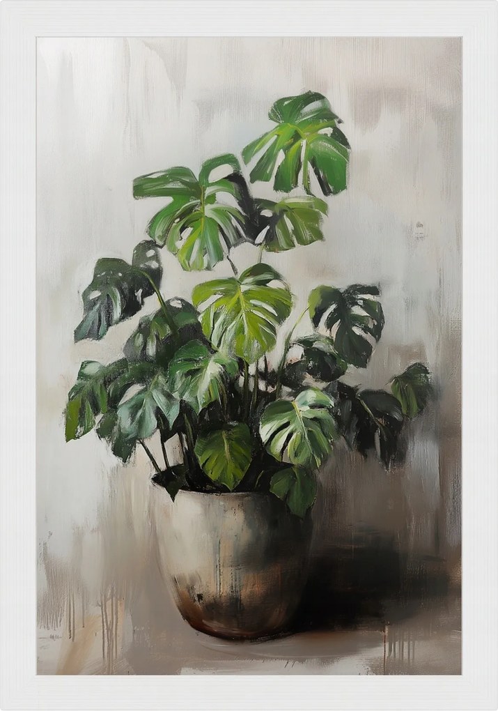 Poszter Keret Fa Természet Dekoráció Zöld Monster Filodendron 40x60