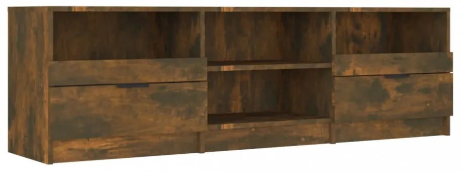 füstös tölgy színű szerelt fa TV-szekrény 150 x 33,5 x 45 cm