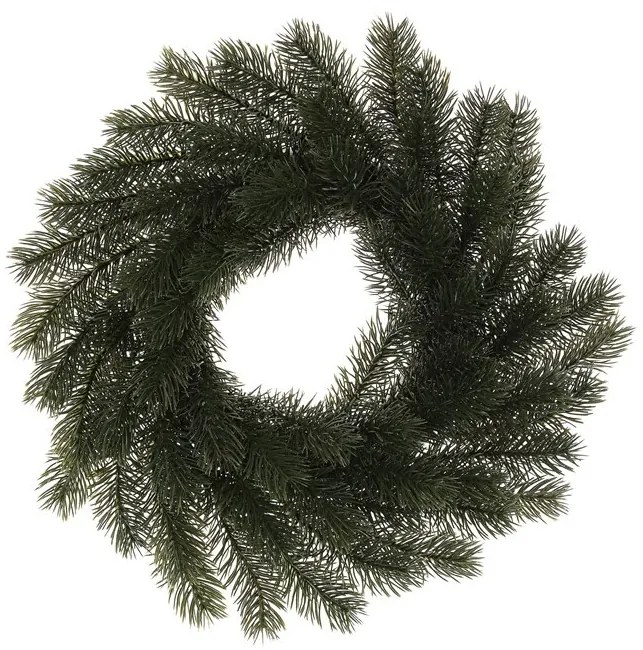Műfenyő koszorú, átmérő 30 cm, sötétzöld