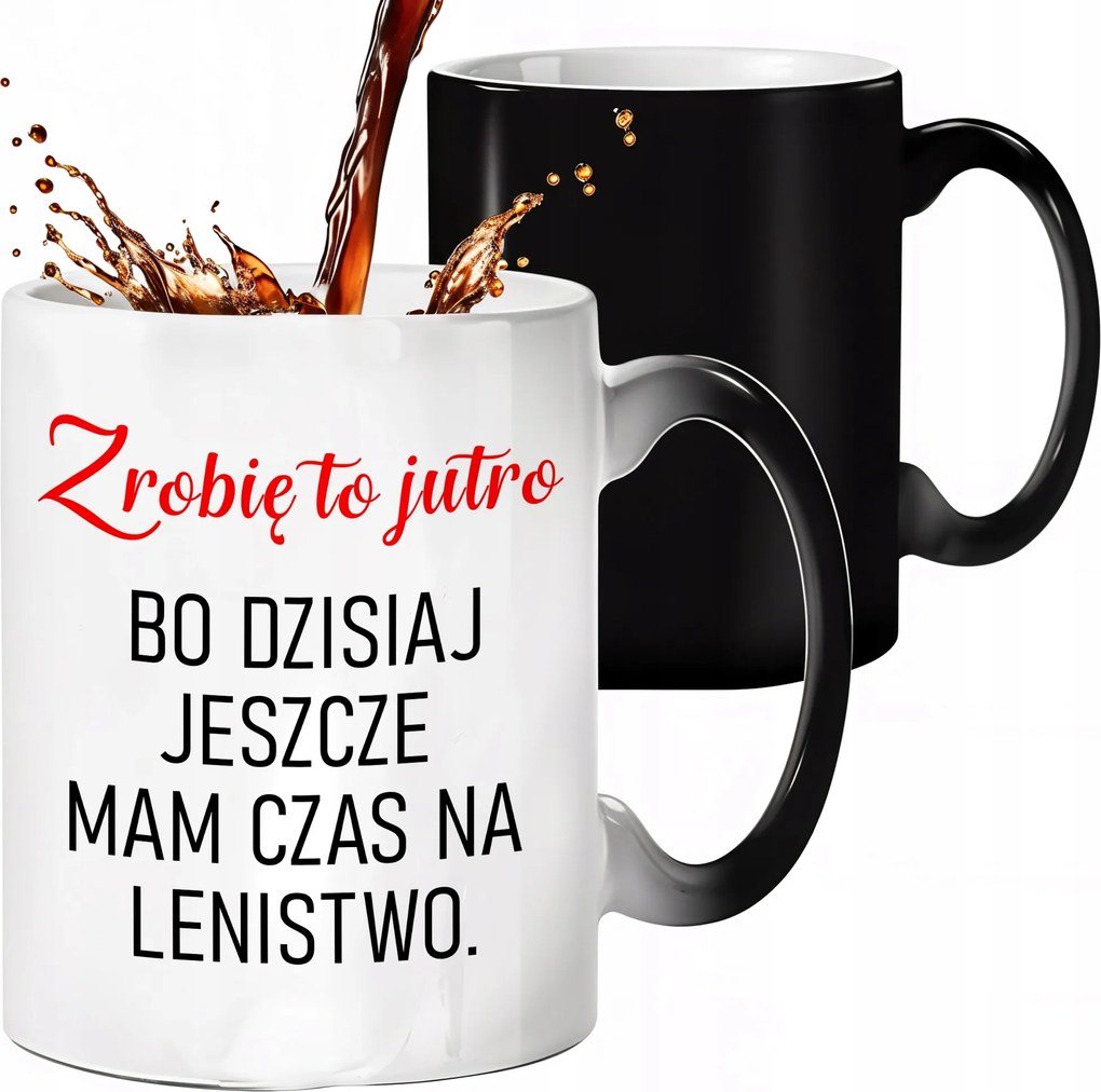 Mágikus Bögre Fekete Matt Holnap Megcsinálom Ajándék Kollégának