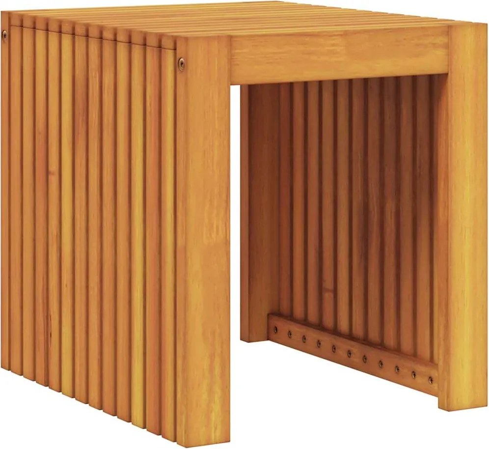 vidaXL Oldal asztal Olaj Természetes 43 x 36 x 40 cm Tömör Teakfa