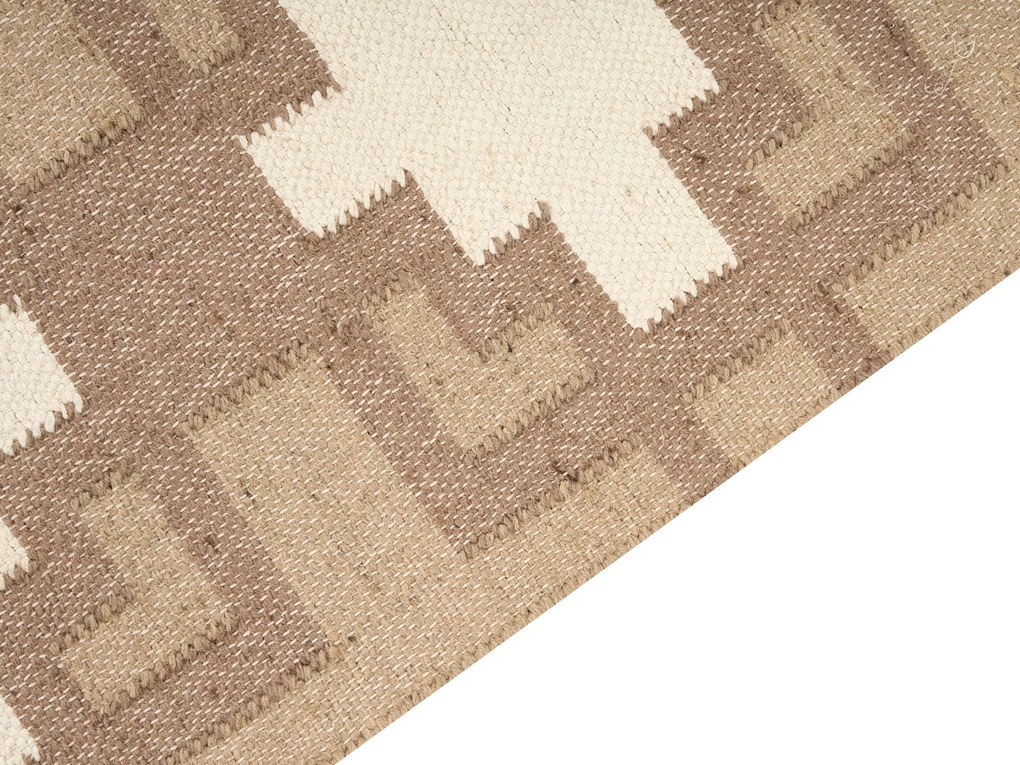 Bézs jutaszőnyeg 200 x 300 cm KONURTAY Beliani