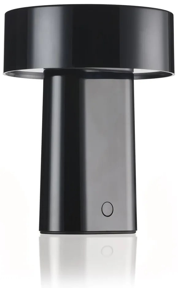 Fekete műanyag LED asztali lámpa (magasság 18 cm) Oblong – Zone