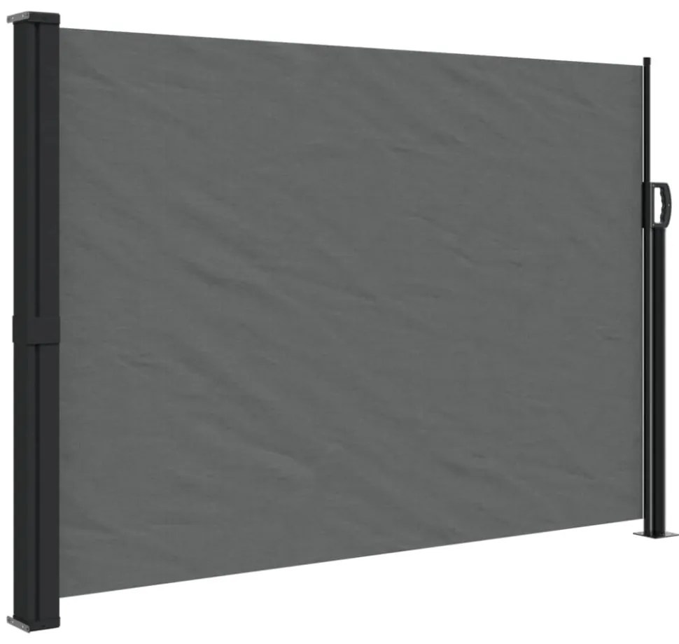 antracitszürke behúzható oldalsó napellenző 140 x 300 cm