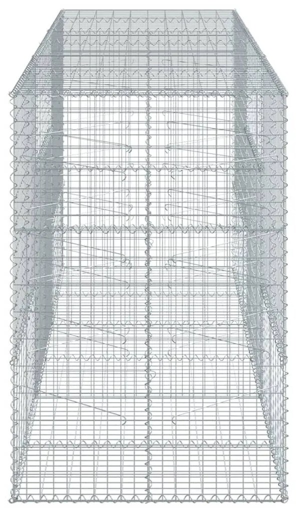 horganyzott vas gabion kosár fedéllel 300 x 100 x 150 cm