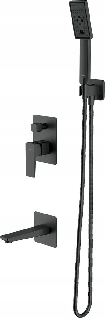 Falsík Alatti Zuhanyrendszer Grafit Kifolyócsővel