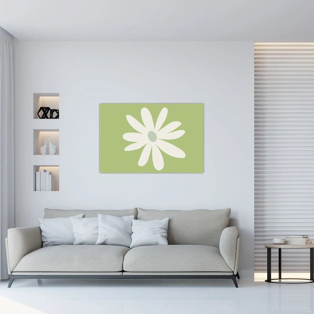 Kép - Hippik, zöld virágok N⁰2 (90x60 cm)