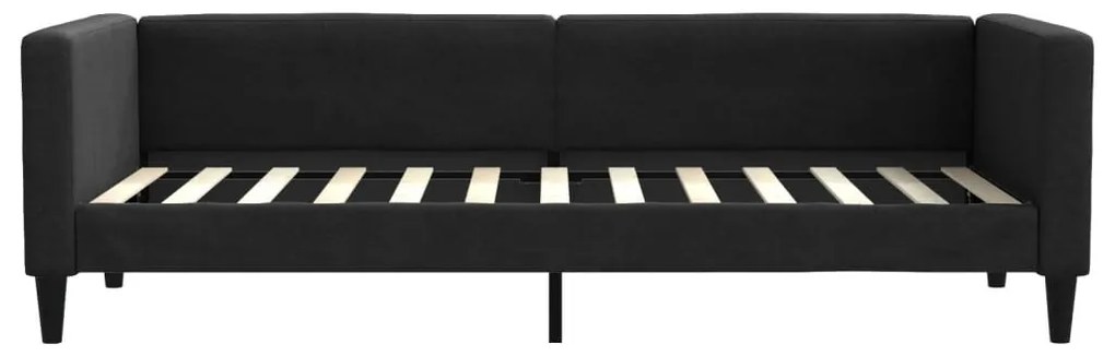 fekete kihúzható szövet heverő fiókokkal 80 x 200 cm