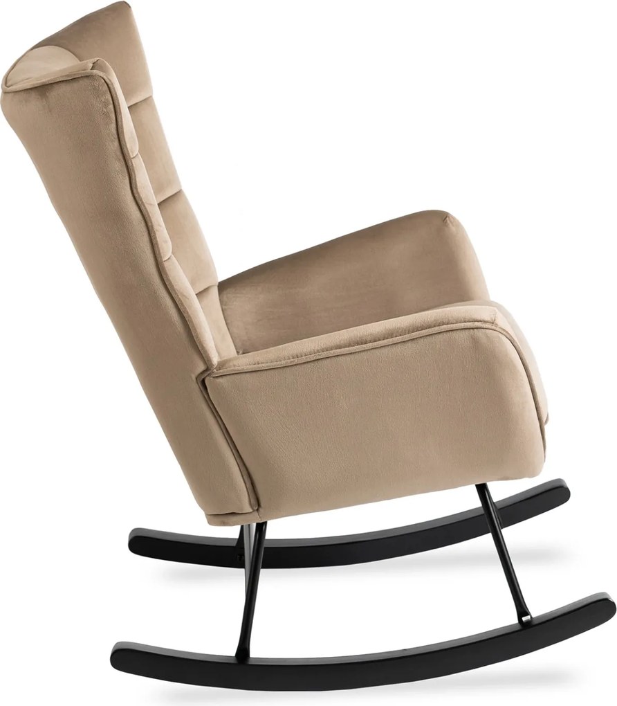 Hintafotel bézs bársony kárpittal – JACKSON