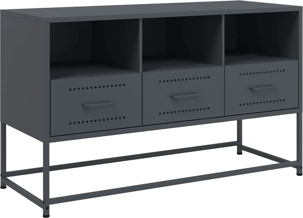 vidaXL antracitszürke acél TV-szekrény 100,5x39x60,5 cm