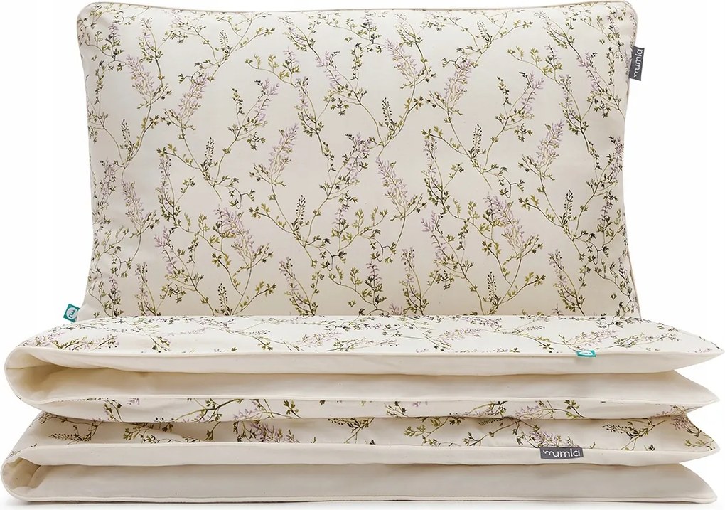 Ágyneműhuzat Lila gyógynövények 140x200 cm 1x 80x70 cm Mumla