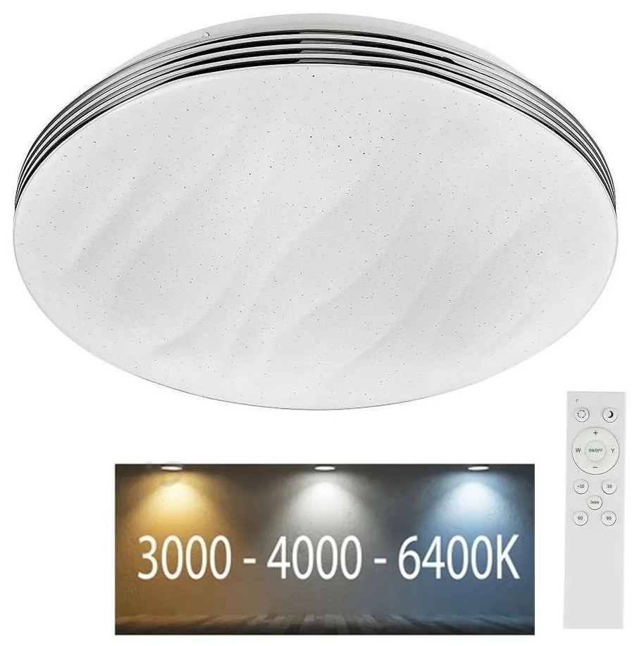 V-Tac LED Dimmelhető mennyezeti lámpa LED/40W/230V 3000K/4000K/6500K + távirányító VT0876
