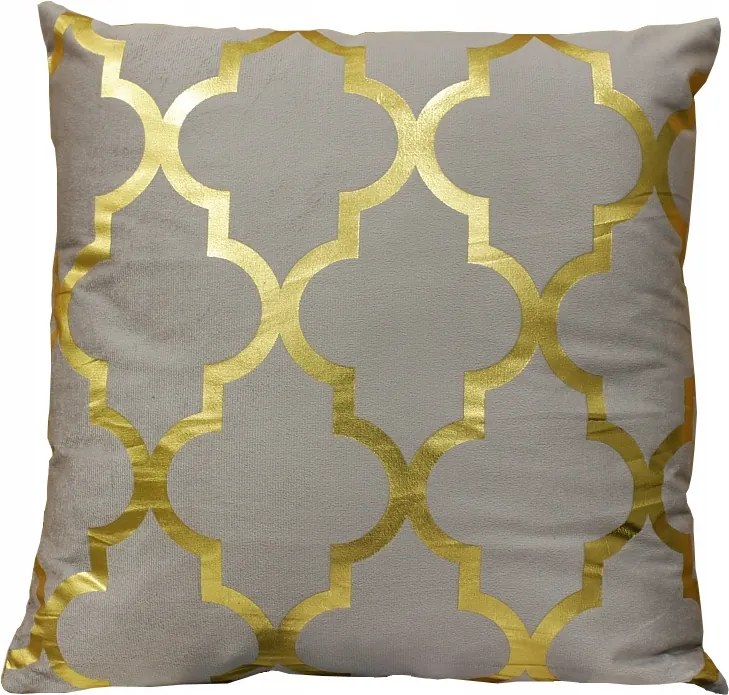 Párnahuzat Velvet Szürke 40x40 marokkói arany lóhere