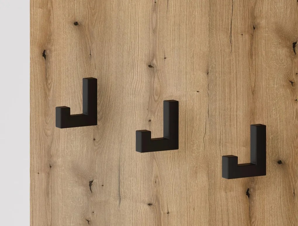 NORDIC Előszobafal Tölgy/Grafit Színben