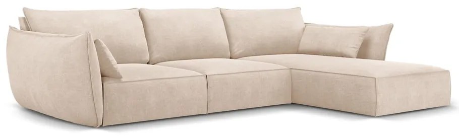 Bézs sarokkanapé (jobb oldali) Vanda – Mazzini Sofas