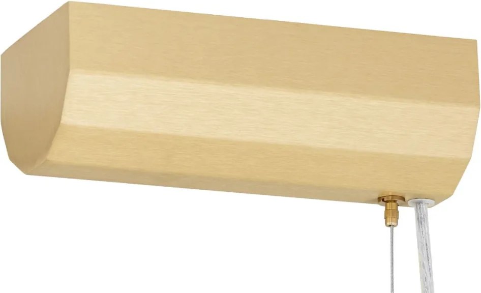 ARGON 8627 HAMPTON Modern Led Függesztett Lámpa Csiszolt Sárgaréz, Átlátszó LED IP20