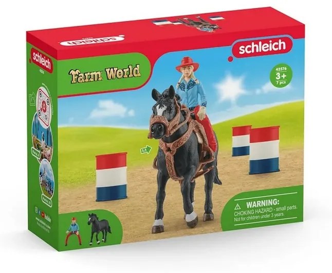 Schleich 42576 hordóverseny cowgirllel