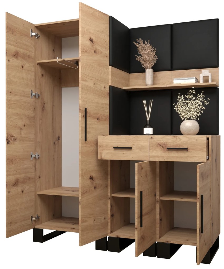 Előszobabútor Amanda 7 (artisan tölgy + bézs). 1085911