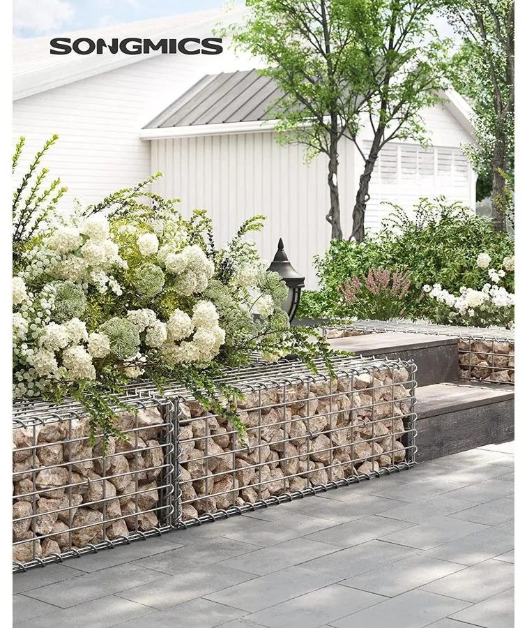 Gabion kosár, fém gabion ketrec 100 x 30 x 30 cm