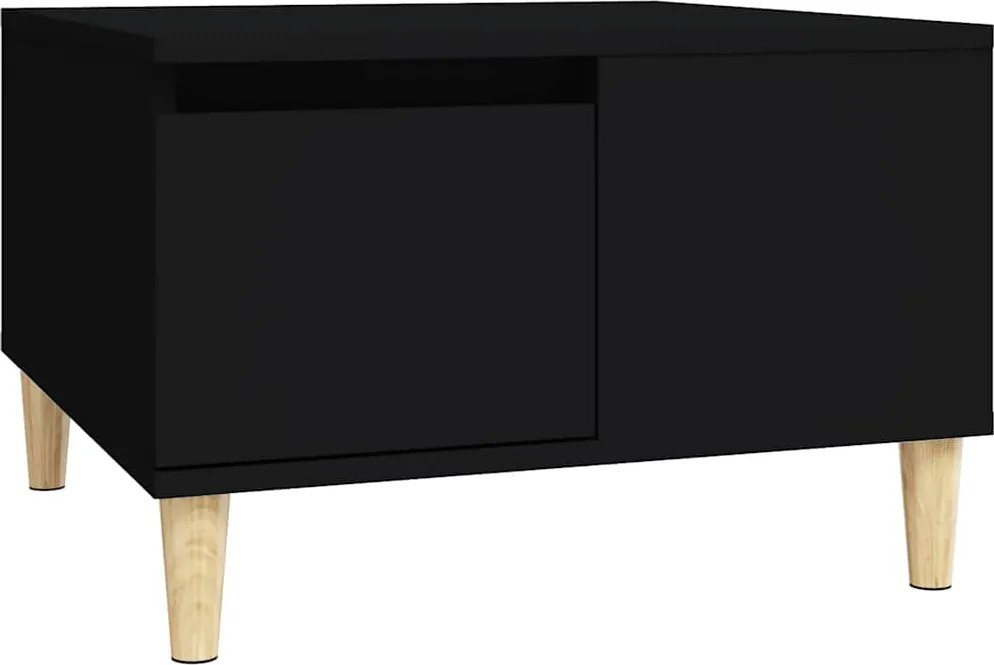 vidaXL fekete szerelt fa dohányzóasztal 55x55x36,5 cm