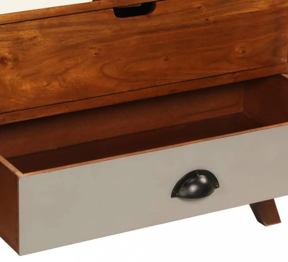 tömör akácfa tálalószekrény 115 x 35 x 86 cm