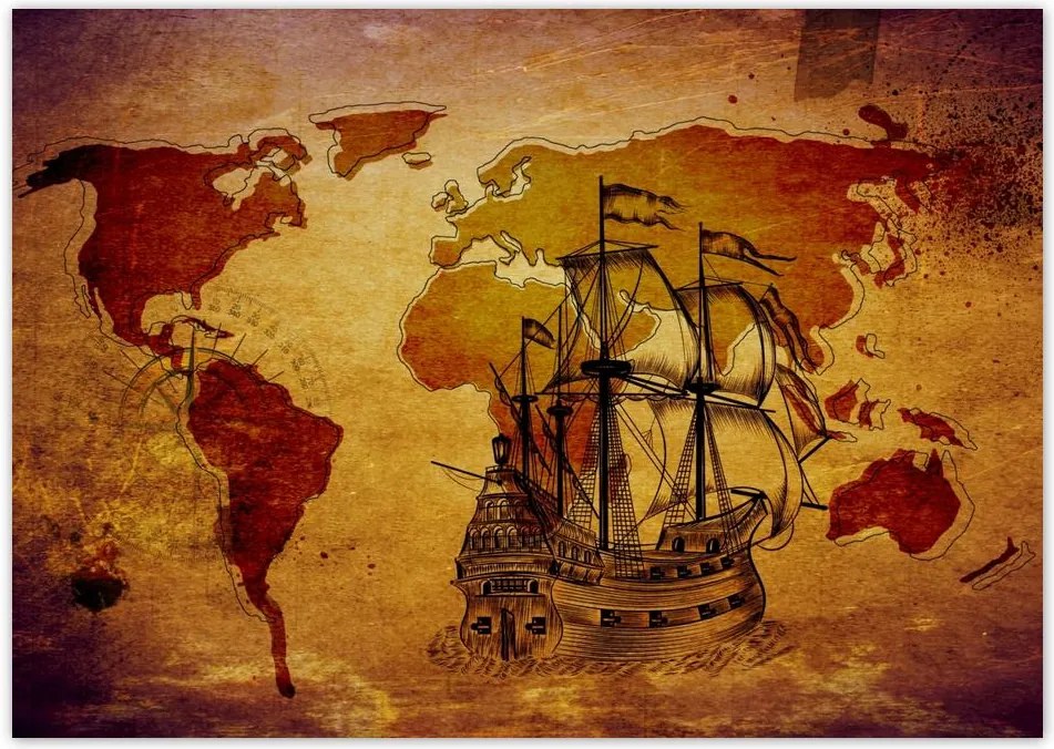 Poszterek A0 Szint Régi Vintage térkép