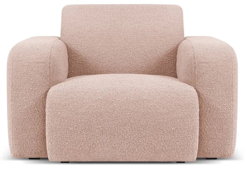 Rózsaszín buklé fotel Molino – Micadoni Home