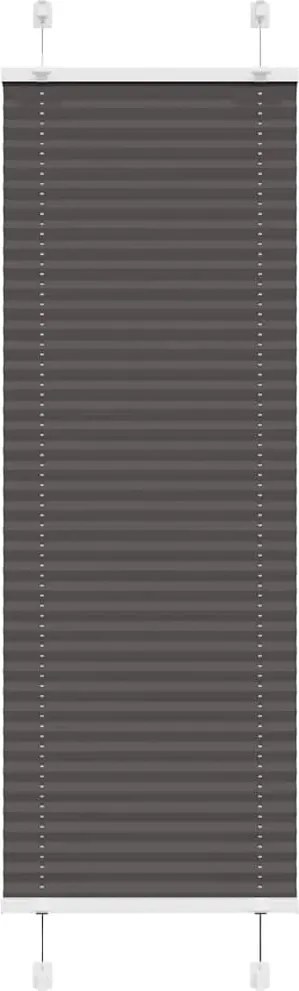 vidaXL pliszírozott redőny fekete 40x150 cm szövetszélesség 39,4 cm