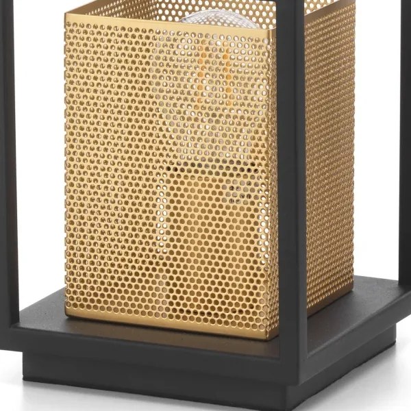 ONLI - Asztali lámpa MALIK 1xE27/22W/230V 29 cm arany/fekete