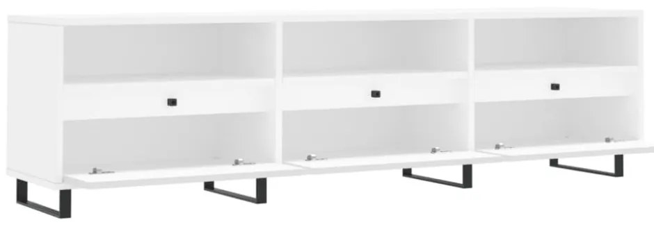 fehér szerelt fa TV-szekrény 150 x 30 x 44,5 cm