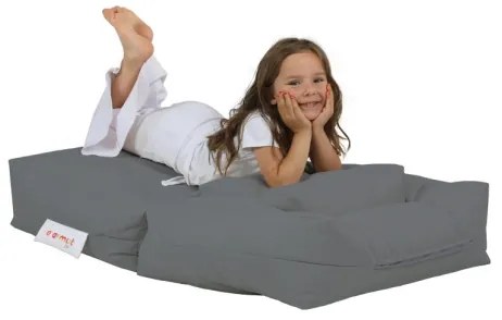 Babzsák lábtartóval 65x40 cm szürke