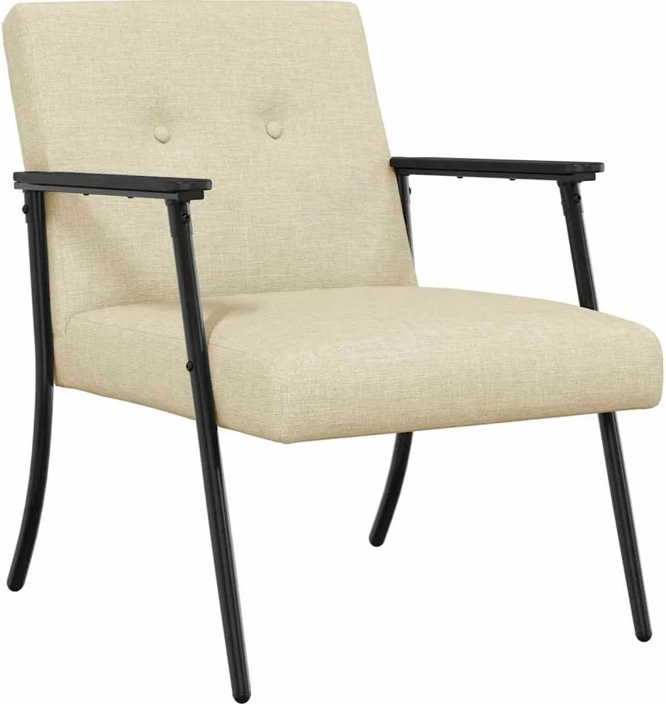 vidaXL karosszék Krém 59 x 75 x 78 cm szövet