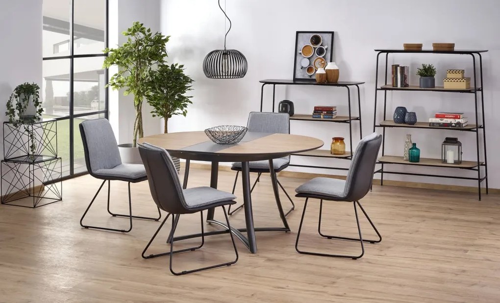 MORETTI bővíthető étkezőasztal – arany tölgy / szürke / antracit 118 – 148 cm
