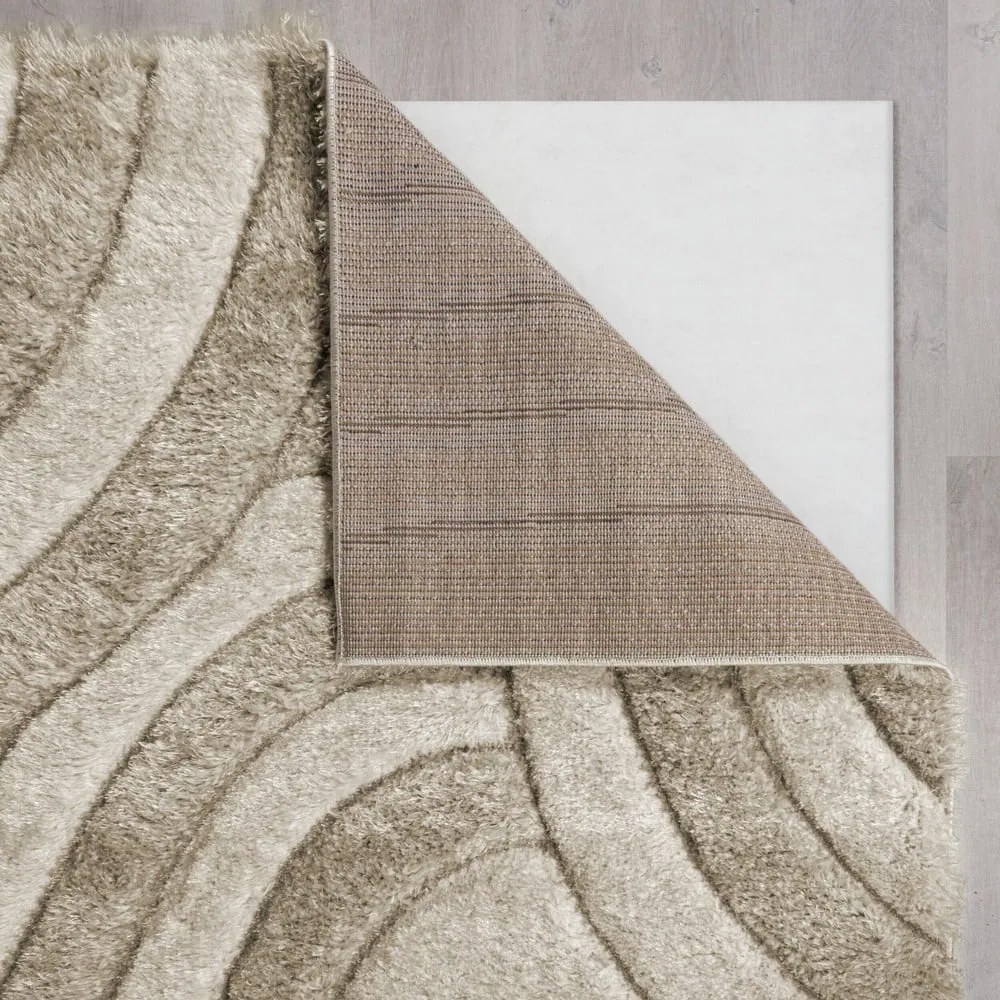Bézs kézi szövésű szőnyeg újrahasznosított szálakból 120x170 cm Velvet – Flair Rugs