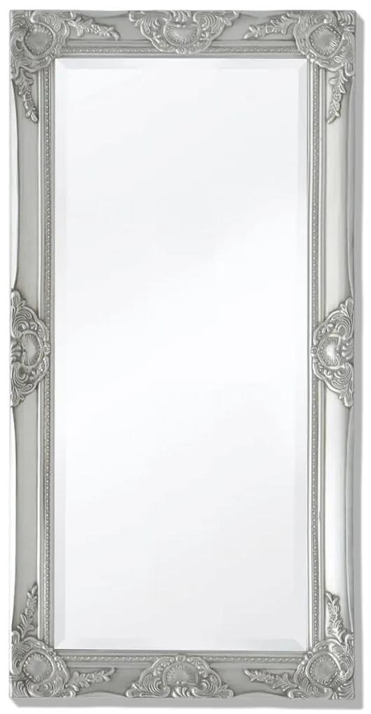 vidaXL Barokk stílusú fali tükör 100x50 cm ezüst