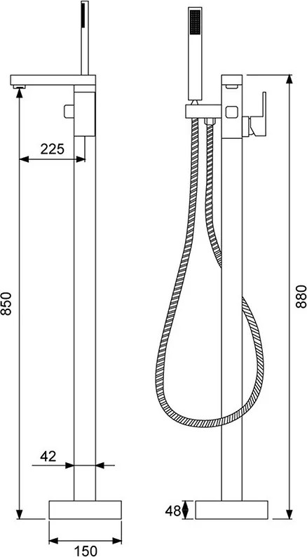 Vina szabadon álló csaptelep