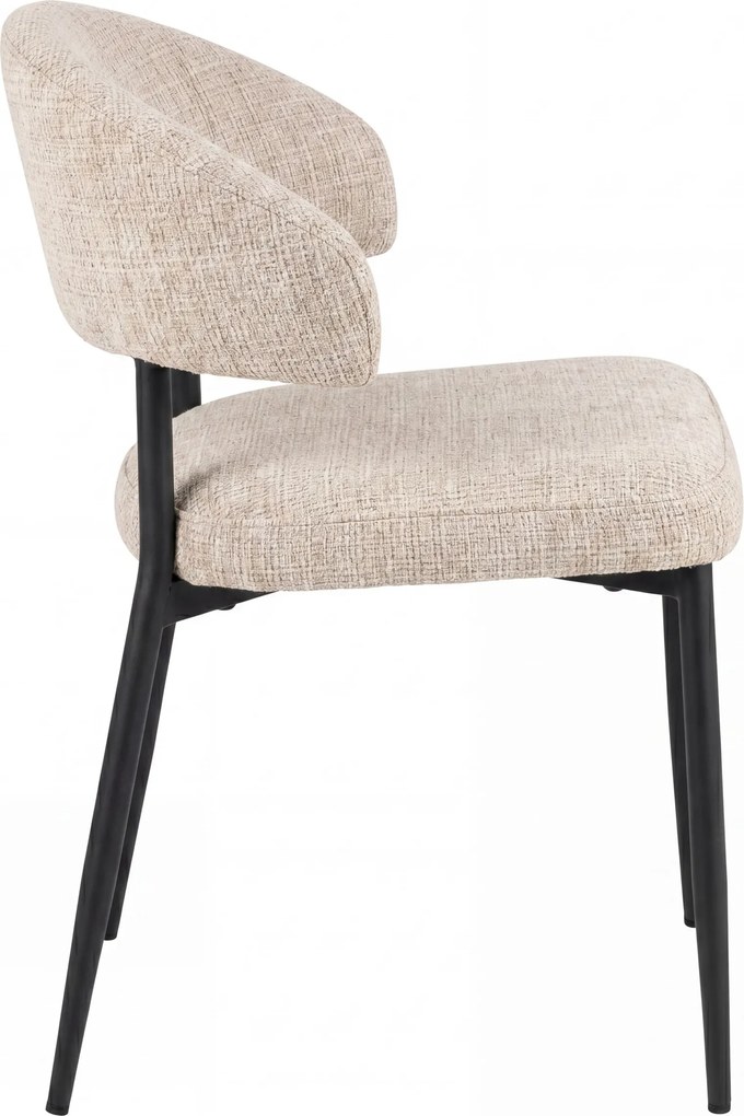 MAZZONI EXPORT IRIS Bézs (Juto 4 szövet) / fekete lábak - MODERN KÁRPITOZOTT SZÉK BOHO STÍLUSÚ NAPPALIBA/ÉTKEZŐBE