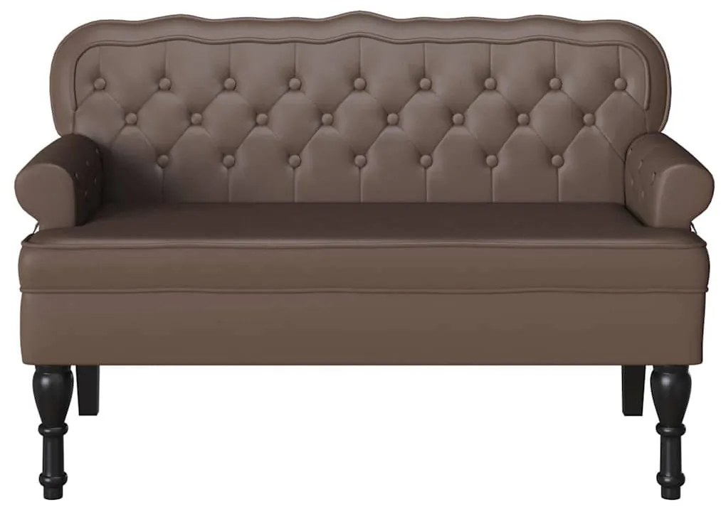 vidaXL Chesterfield Pad Barna 119.5 x 64.5 x 75 cm Műbőr