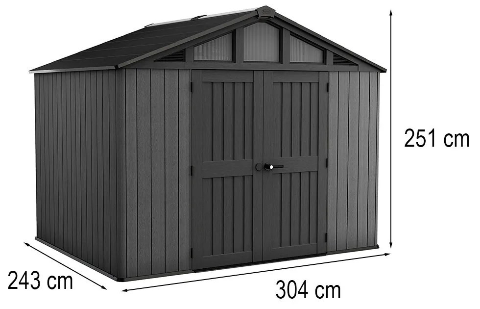 Stronghold 10x8 műanyag kerti ház