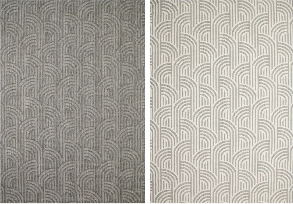 Zsinóros Szőnyeg Kétoldalas Brussels Sizal Szürke Krém Teraszra 140x200 cm