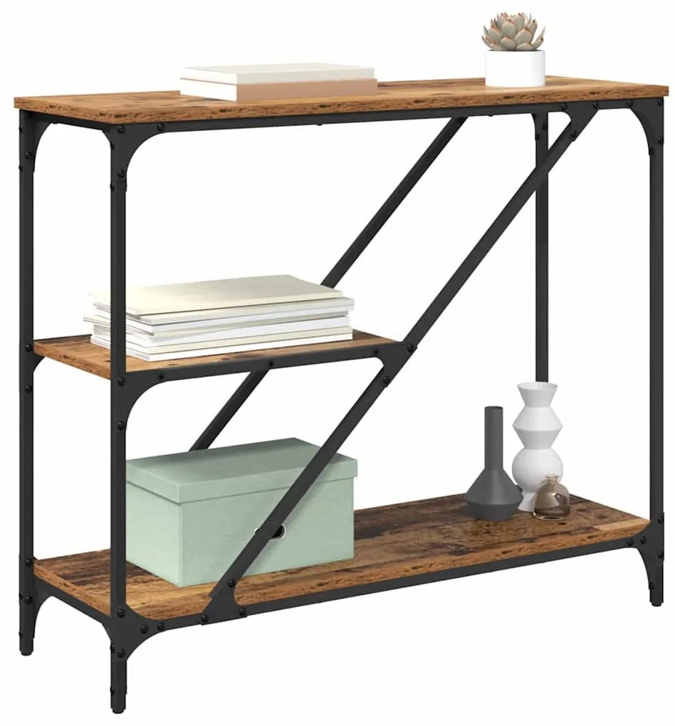 Konzolasztal Öreg fa 88,5 x 30 x 75 cm Faanyag