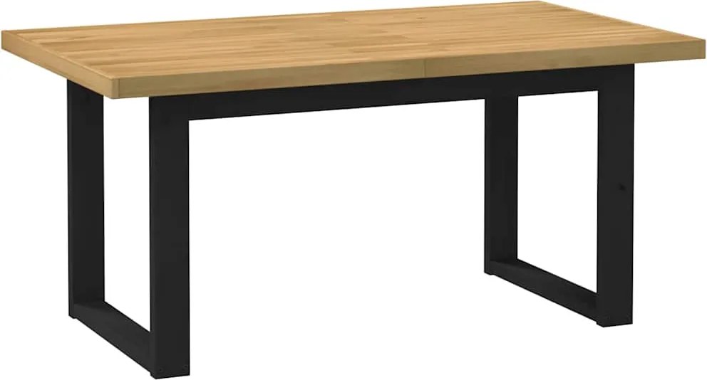 vidaXL Étkezőasztal NOAIN U alakú lábak 160x90x75 cm tömör fa fenyőfa