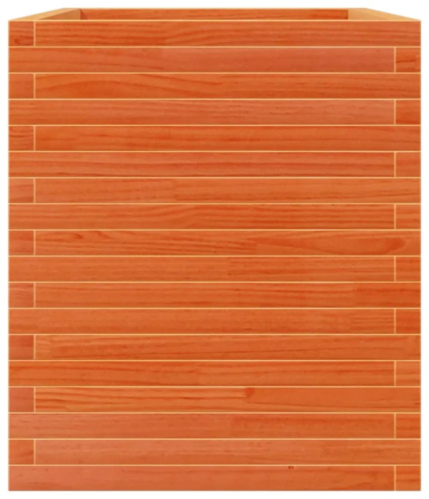 viaszbarna tömör fenyőfa kerti virágláda 90 x 60 x 68,5 cm