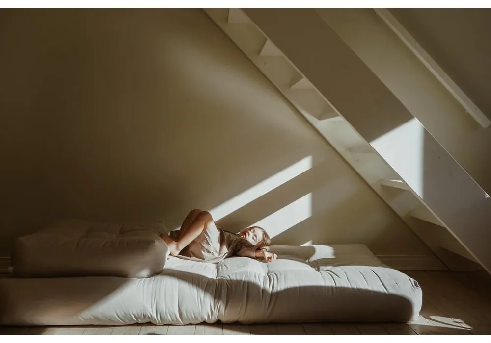 Sárga kinyitható kanapé 140 cm Hippo - Karup Design