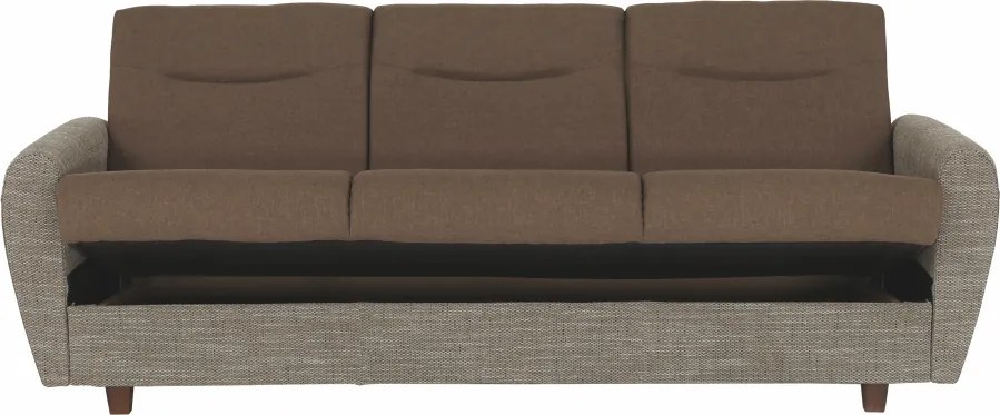 3-ülés ágyfunkcióval, barna, MILO 3-Ülés